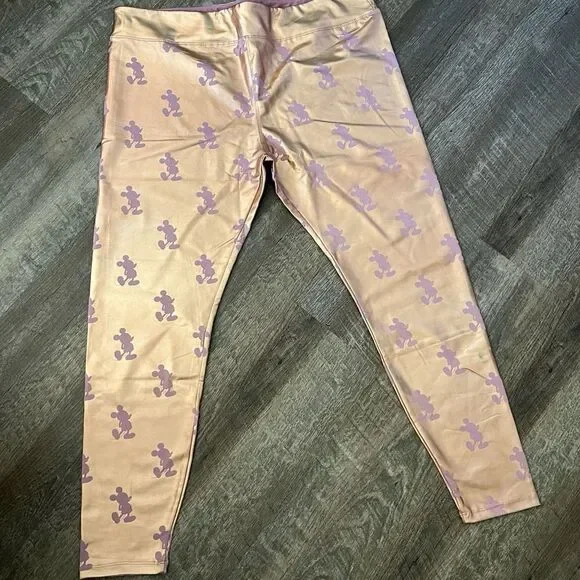 Disney Parks‎ Rose Gold Leggings-Size 1X - Picture 2 of 6